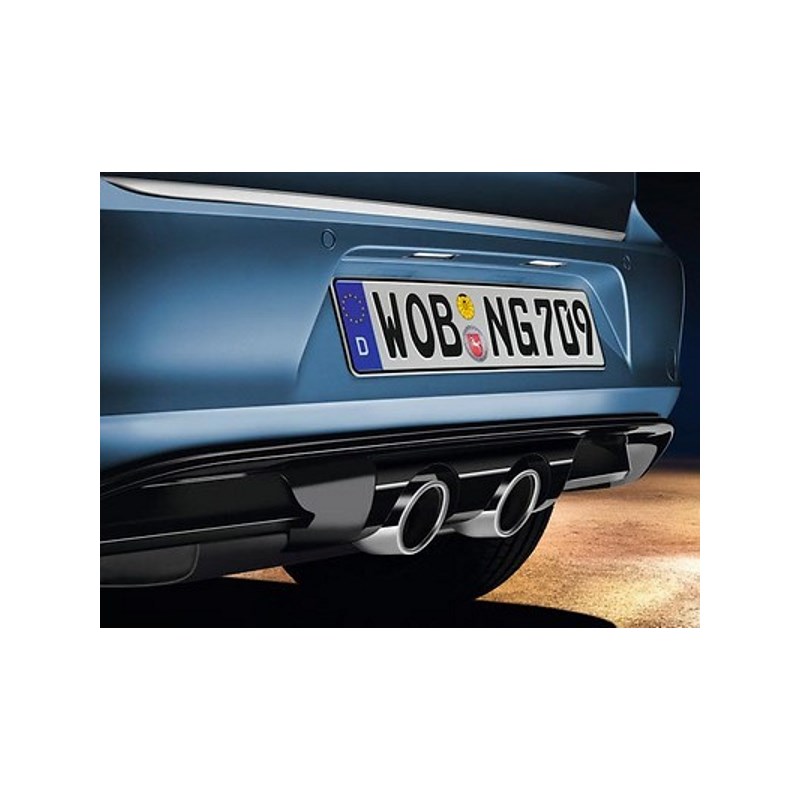 Heckschürze mit Diffusor (mit sichtbaren Doppelendrohr, mittig) Golf 7