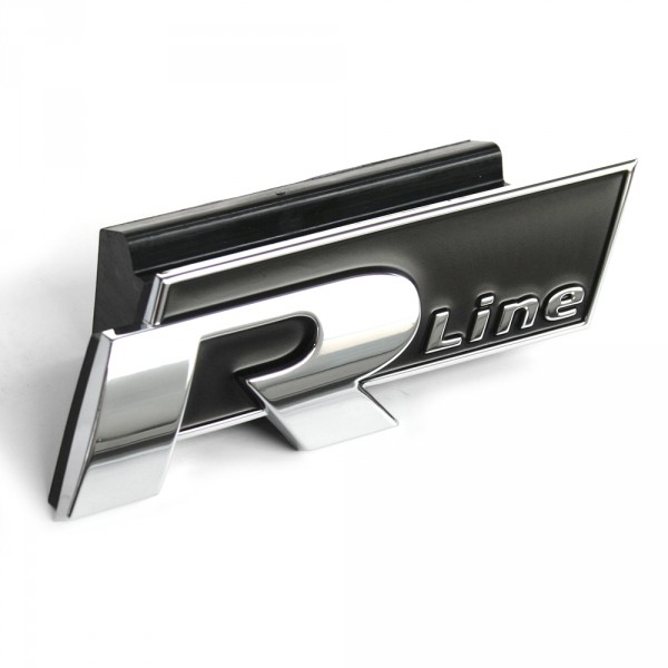 Original VW T-Roc R-Line Schriftzug vorne Kühlergrill Emblem Logo chrom