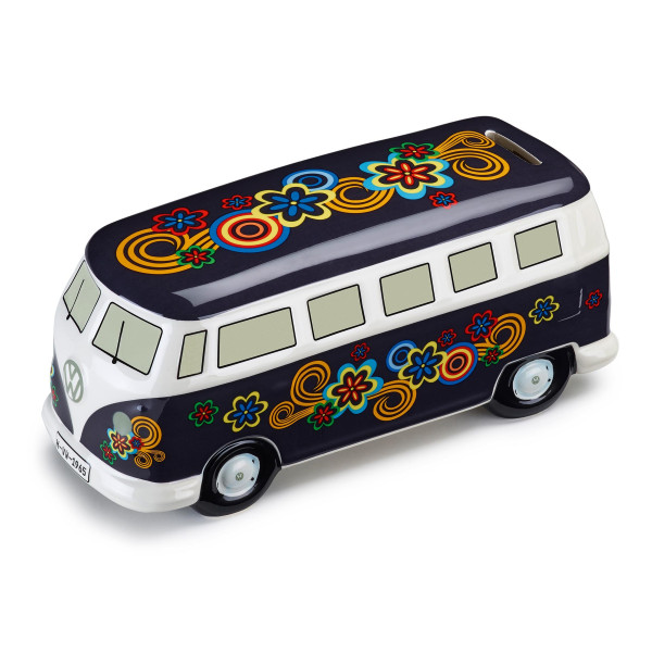 Original VW T1 Bulli Spardose Hippie Bus Sparbüchse Dunkelblau 7T1087709