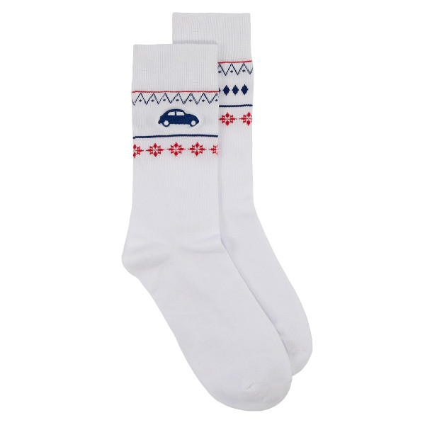 Original VW Socken Winter Weihnachten Strümpfe Größe 39-42 weiß 3B2084361084