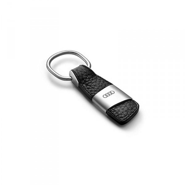 Original Audi Ringe Schlüsselanhänger Leder Anhänger Keyring Lasergravur Schlüsselband