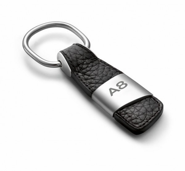 Audi A8 Schlüsselanhänger Leder Original Anhänger Key Ring Lasergravur