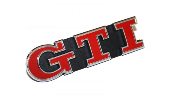 Schriftzug GTI Original VW Golf VII GTI Kühlergrill Emblem Tornadorot Spezial