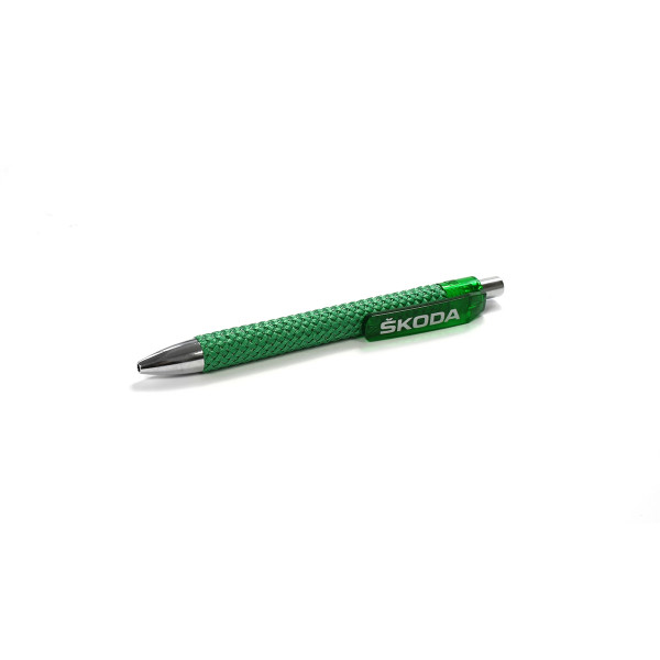 Original Skoda Gewebe-Kugelschreiber Druckkugelschreiber Accessoires Stift grün