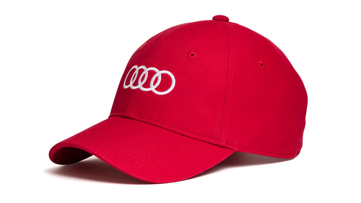 Original Audi Sport Baseballkappe Basecap rot Cap Ringe Logo