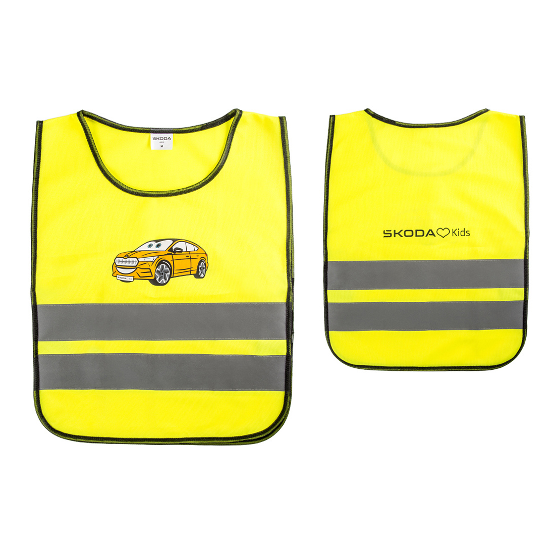 Original Skoda Kinder Warnweste Größe S Sicherheitswarnweste gelb