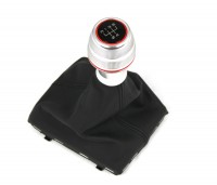 Schaltmanschette Schaltsack Fur Lancia Ypsilon 2011-16 Rot Leder