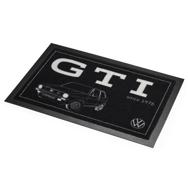 Original VW Fußbodenmatte Fußabtreter GTI Logo Vorleger schwarz 1K6087703A