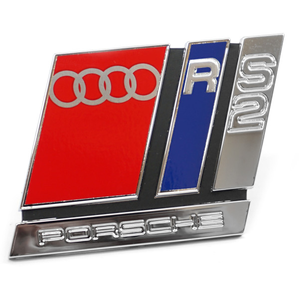 Original Audi RS2 Schriftzug vorn Kühlergrill Logo Emblem Porsche 8A0853735B2ZZ