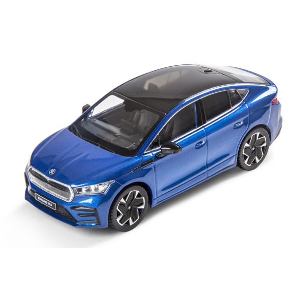 Original Skoda Enyaq Coupé RS 1:43 Modellauto blau Miniatur 5LE099300F5W