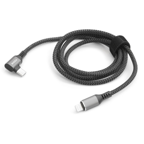 Original Skoda Ladekabel Datenkabel USB-C auf Apple Lightning Kabel 6VA051445B