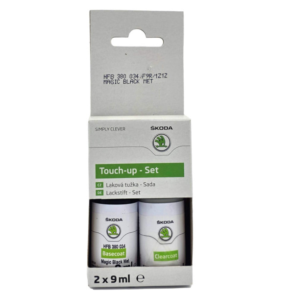 Original Skoda Lackstift-Set black magic perleffekt Lackcode LF9R Basislack Klarlack HFB380034