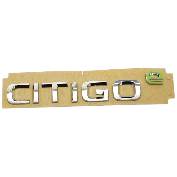 Original Skoda CITIGOe Schriftzug Heckklappe Emblem Logo Zeichen chrom/grün 1ST853687EVGJ