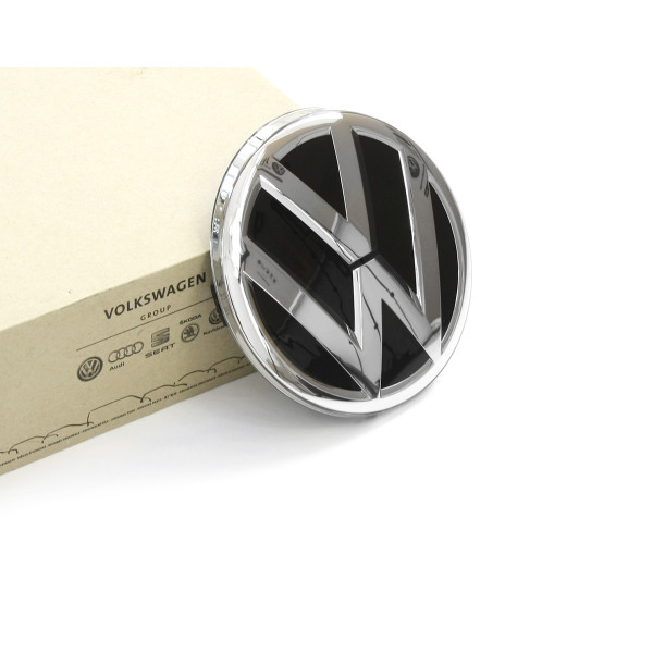 Original VW Emblem vorn Kühlergrill Zeichen Logo ACC schwarz/chromglanz