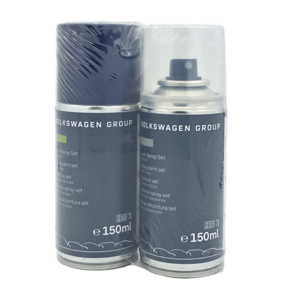 Original VW Lackspray-Set indigoblau perleffekt Lackcode LB5N Basislack Klarlack LLS0P6B5N