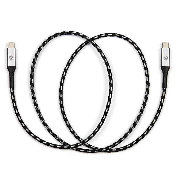 Original VW Anschlusskabel USB-C auf USB-C Premium Ladekabel beleuchtet 100cm 000051446CD
