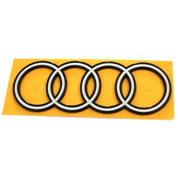 Original Audi Zeichen Heckklappe Ringe zweidimensional Emblem Logo weiß 4K4853742B90A
