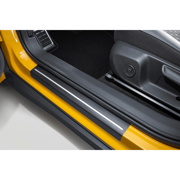 Original VW T-Roc 2 (D4) Einstiegsleisten Schutzfolie Lackschutzfolie schwarz/silber 2GV071310ZMD