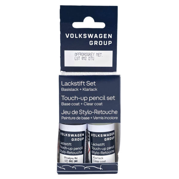 Original VW Lackstift-Set offroadgrey metallic Lackcode LD7U Basislack Klarlack LST0M2D7U