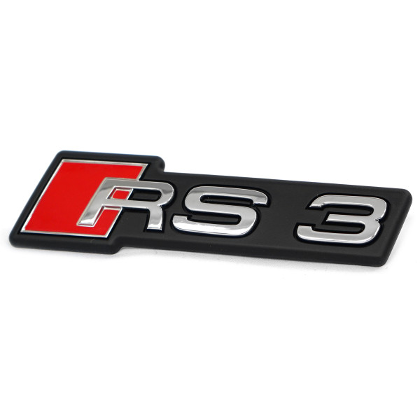Original Audi RS3 Audiringe vorne hinten und Embleme Typenbezeichung schwarz  NEU, A3, Audi