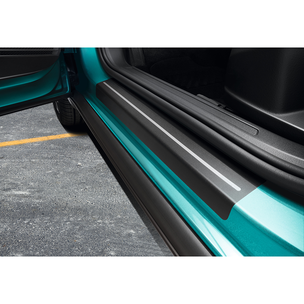Original VW T-Cross Einstiegschutzfolie Tür vorn hinten Einstiegsleiste  schwarz silber