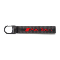 Original Audi Sport Schlüsselanhänger Schlüsselband Schlaufe Raute Logo schwarz/rot 3182400400 Original Audi Sport Schlüsselanhänger Schlüsselband Schlaufe Raute Logo schwarz/rot 3182400400