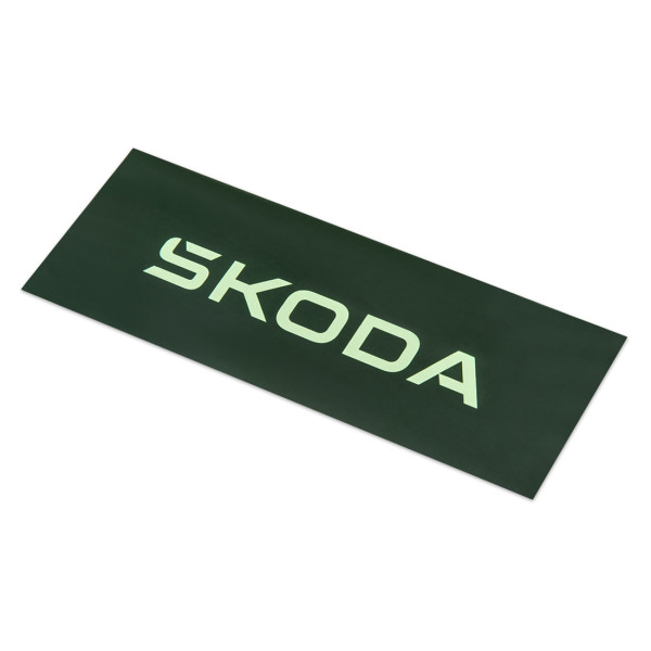 Original Skoda Aufkleber 150x55 Logo Sticker grün 6U0087703BG