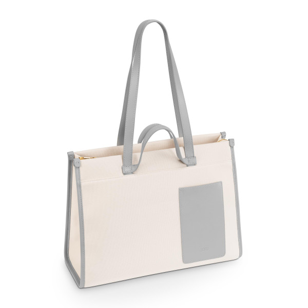 Original Audi Shopper Tragetasche Damen Tasche Einkaufstasche Handtasche creme/grau 3152400100