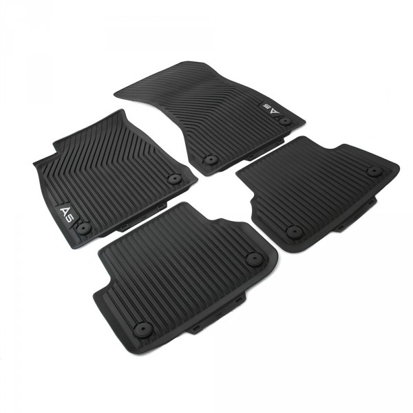 Original Audi A5 (B9) Sportback Gummi Fußmatten Komplettsatz v+h Allwettermatten schwarz