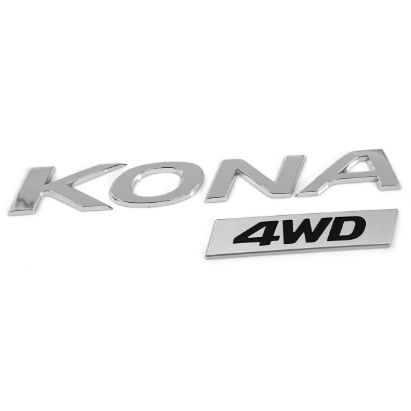 Original Hyundai Kona 4WD Schriftzug Aufkleber Heckklappe Emblem Logo chrom