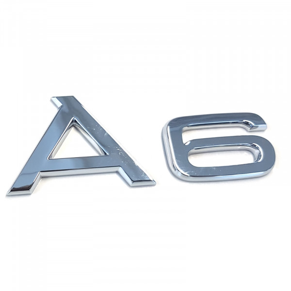 Original Audi Schriftzug A6 Emblem Logo Aufkleber Modellbezeichnung chrom glänzend 4F08537412ZZ