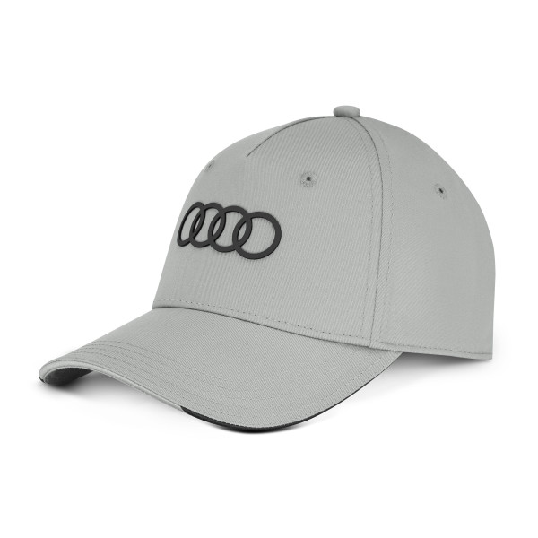 Original Audi Cap Basecap Baseballkappe Ringe Logo Baseballcap Mütze grau 3132402640