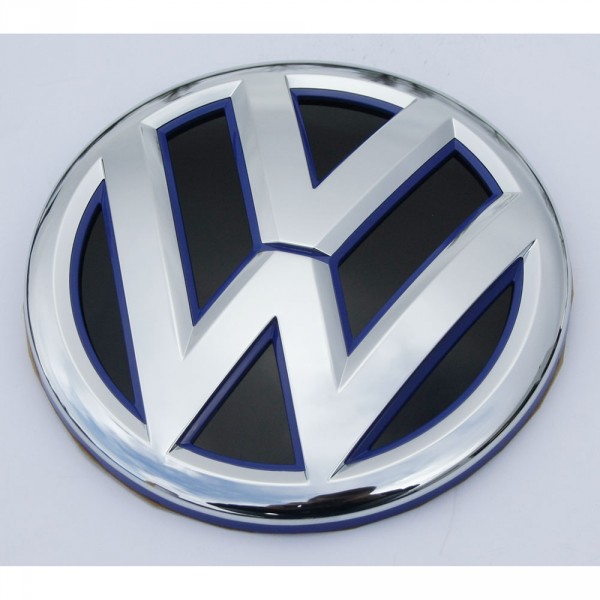 Original Jetta VW Emblem hinten Heckklappe Zeichen chrom ultramarineblau schwarz