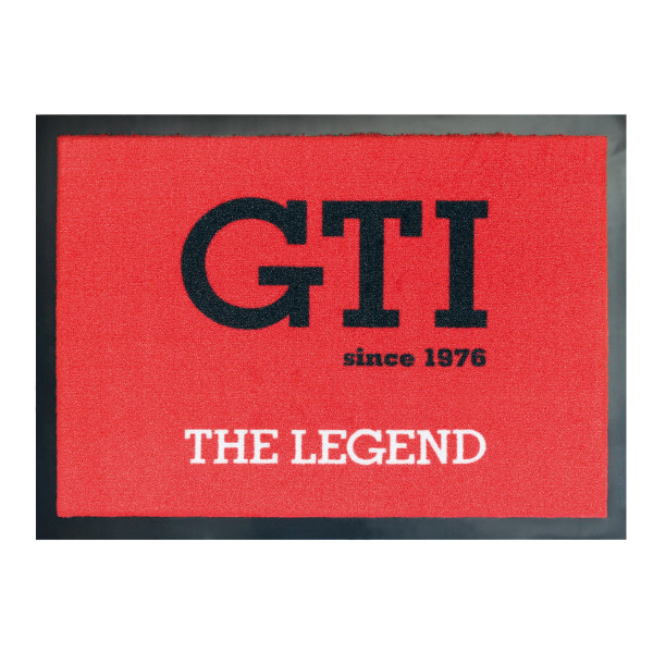 VW Fußabtreter GTI Logo Fußmatte Läufer Retrodesign Vorleger rot GTIDM01