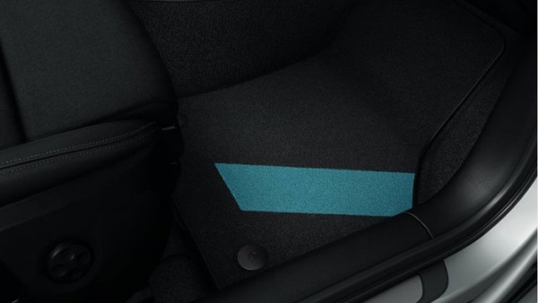 Premium Textil Fußmatten Original Audi A3 8V Dekor Matten Nebelblau 3-Türer