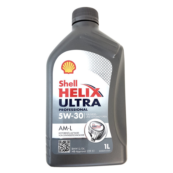 Shell Helix Ultra Professional AM-L 5W30 Motoröl 1L Öl Pure Plus Technology