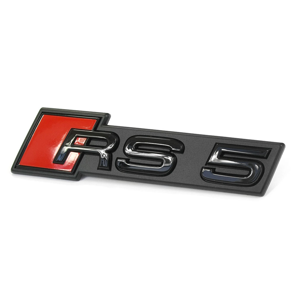 Original Audi RS5 Emblem Clip Kühlergrill und Schriftzug hinten schwarz 