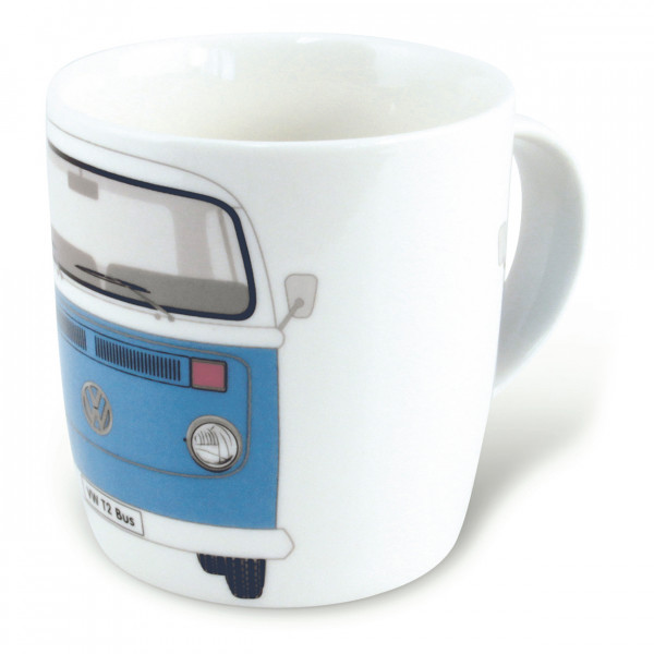 VW T2 Bus Tasse Becher 370ml Kaffeetasse Kaffeebecher weiß/blau T2TA02