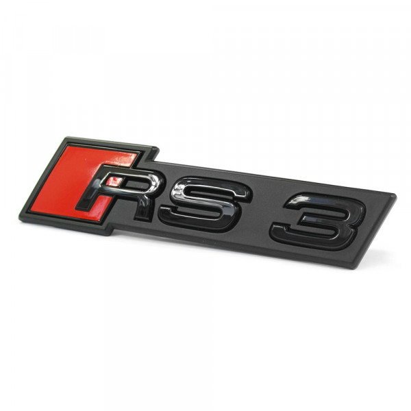 Original Audi RS3 8V Emblem Clip Kühlergrill und Schriftzug hinten schwarz