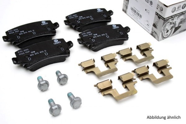 Original VW Bremsbeläge Polo 5 (6R) Hinterachse 1KD Bremsen 6R0698451