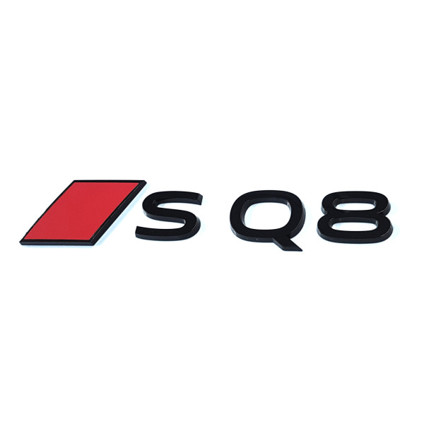 Original Audi Schriftzug SQ8 Aufkleber Emblem Logo schwarz/rot