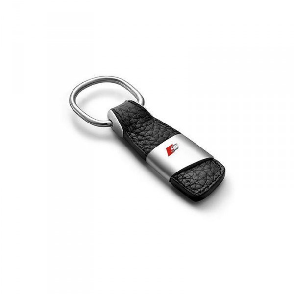 Original Audi S-Line Schlüsselanhänger Leder Anhänger Keyring Lasergravur Schlüsselband