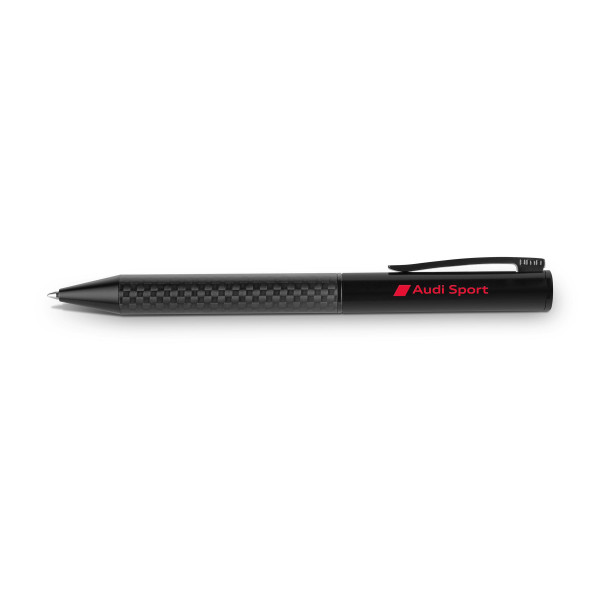 Original Audi Sport Kugelschreiber Carbon Stift Logo Kuli Ballpoint Pen schwarz/rot 3222400400