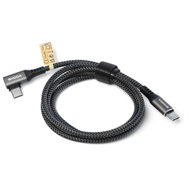 Original Skoda Ladekabel Datenkabel USB-C auf USB-C Anschlusskabel 100 cm 6VA051445A