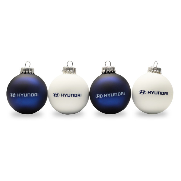 Original Hyundai Christbaumkugel Set Weihnachtskugel Weihnachten blau/weiß HMD00624