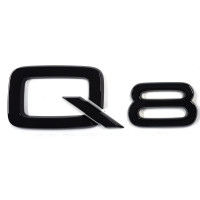 Original Audi Schriftzug Q8 Emblem Logo Aufkleber Blackline Black Edition schwarz glänzend Original Audi Schriftzug Q8 Emblem Logo Aufkleber Blackline Black Edition schwarz glänzend