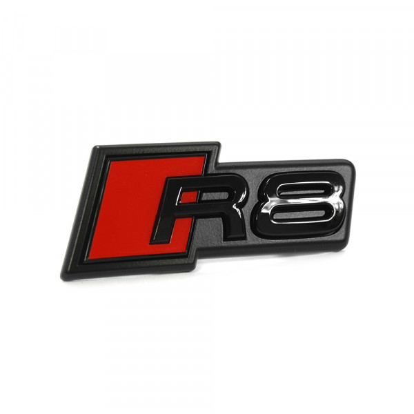 Original Audi R8 Schriftzug Kühlergrill schwarz Tuning Exclusive Black Edition Emblem