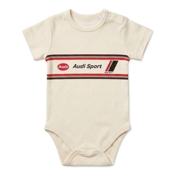 Original Audi Body 68/74 Kurzarmbody Baby Strampler beige A7-7993