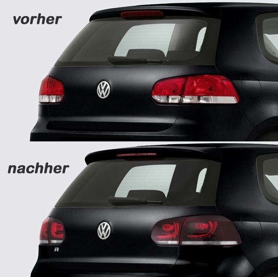VW Golf 6 R LED Rückleuchten kirschrot abgedunkelt, Original R Tuning
