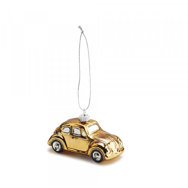 Original VW Weihnachtsbaumanhänger Käfer Gold Glas Christbaumschmuck 16D087790A